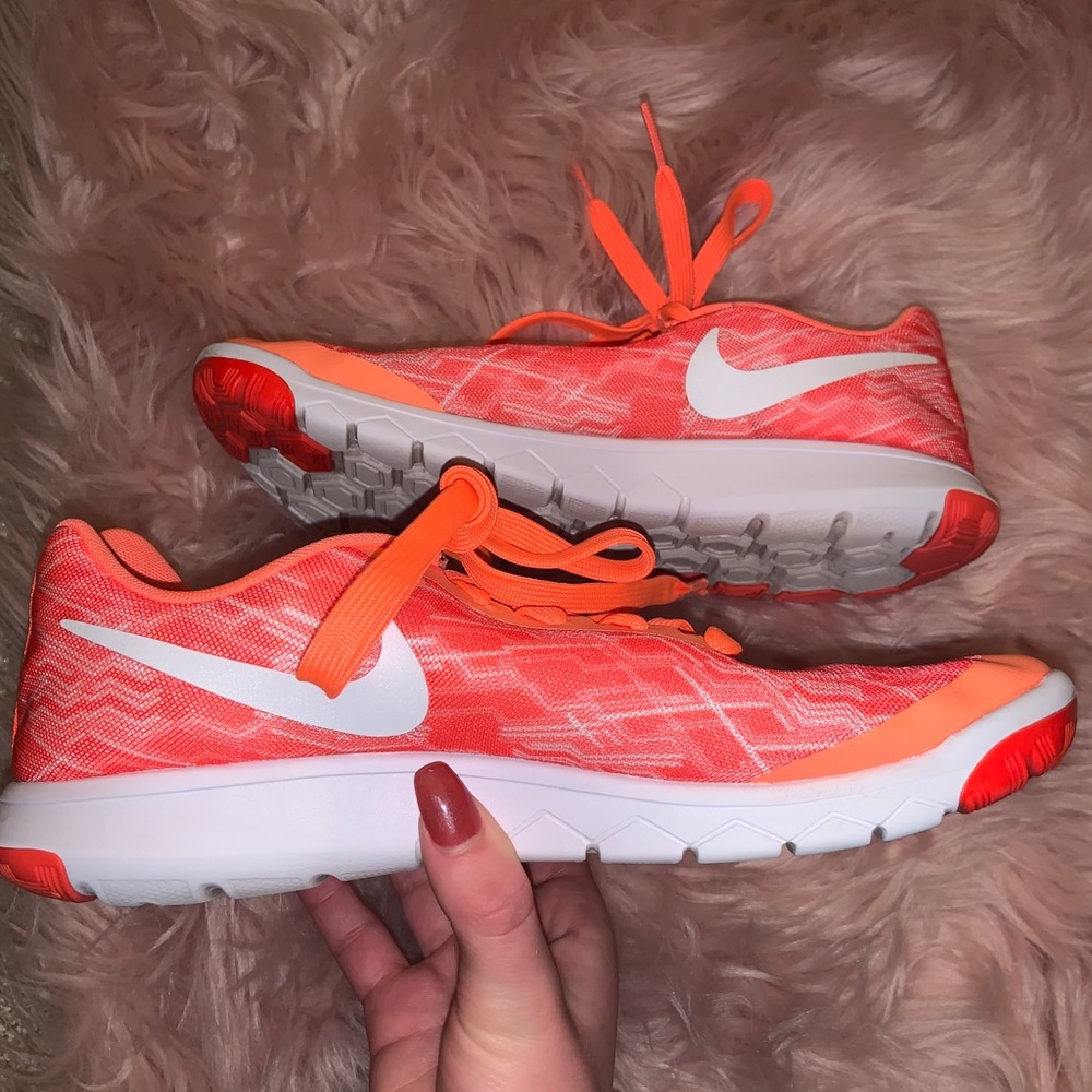 Nike Women's Sneakers - Orange and White